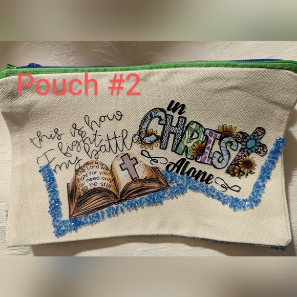 COPY: NWT 🥰 handmade cotton canvas 🙏🙌 Catholic/Christian pouch: choice 1/8🎁 - Picture 4 of 12